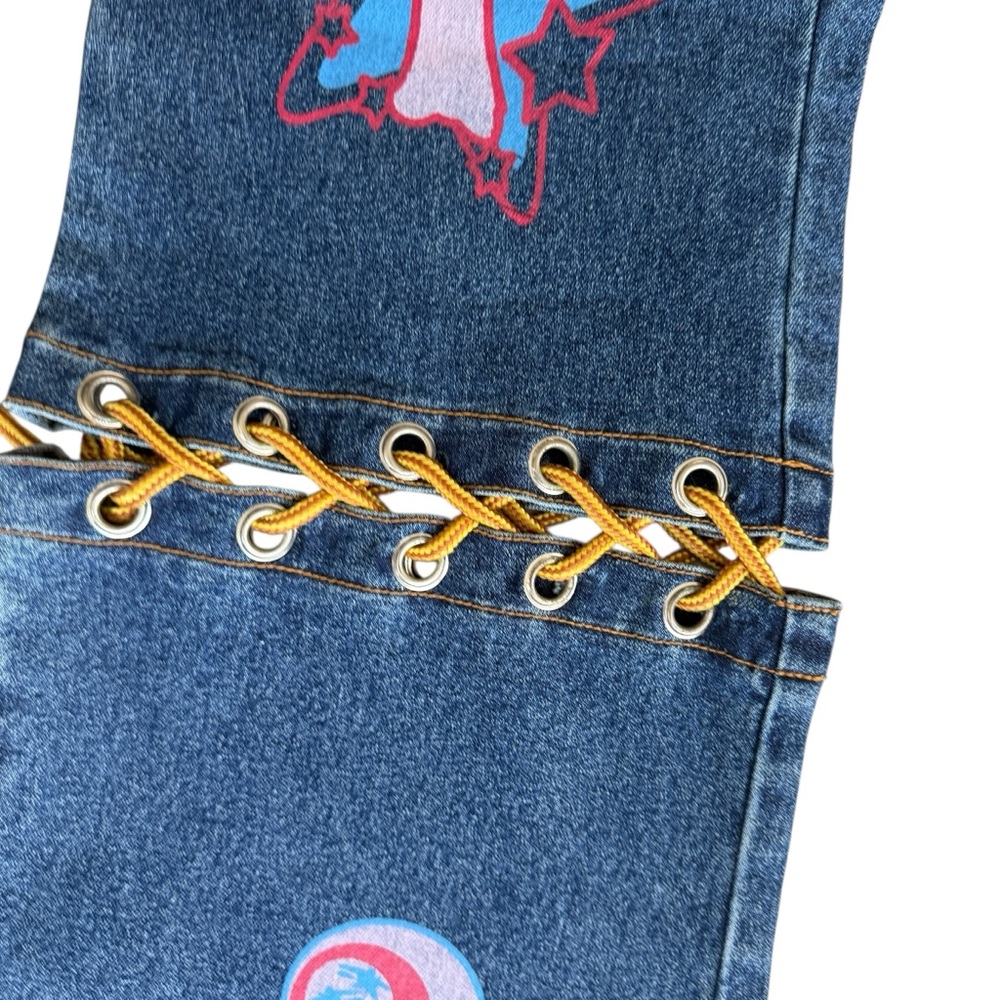 Vintage Boho Vibe Flare Bottom Jeans Size 13 See Measurements - Picture 3 of 8